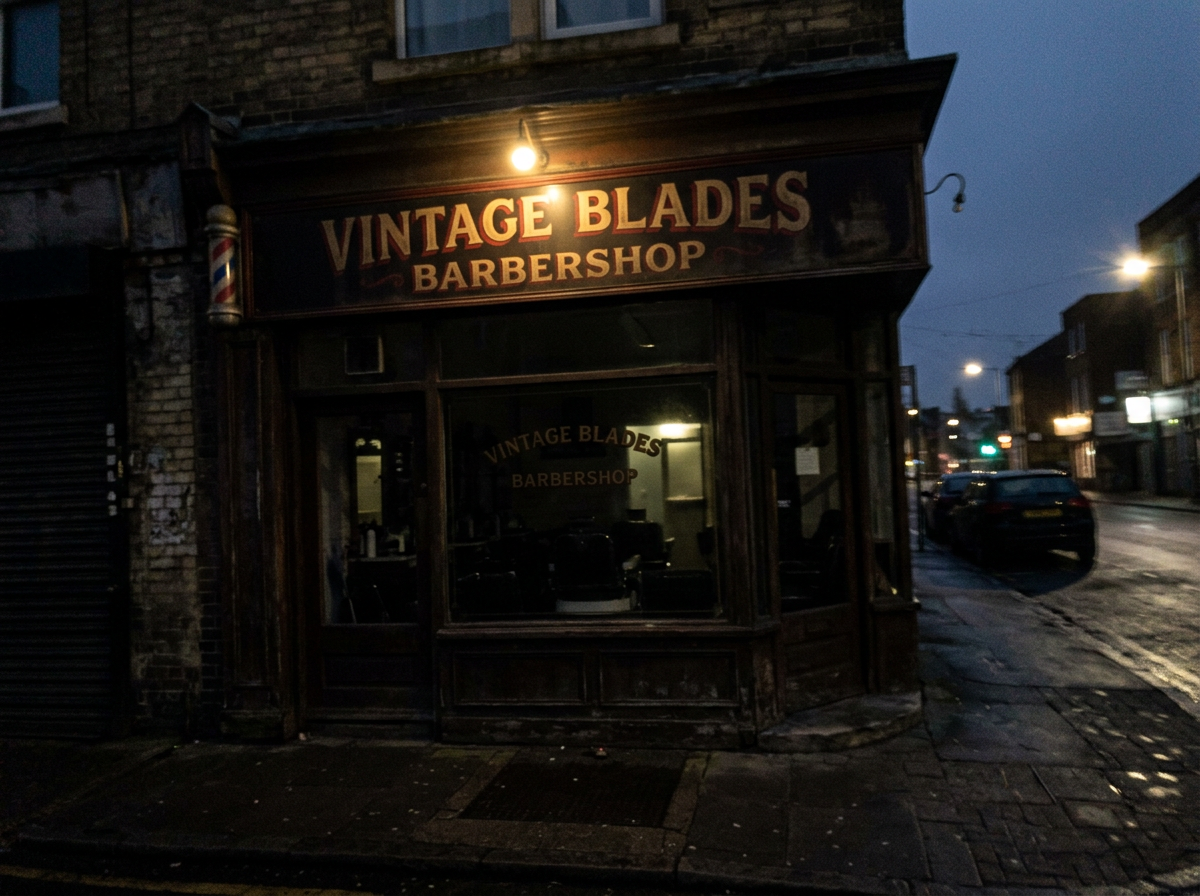 Before: a dark, blurry storefront Google photo